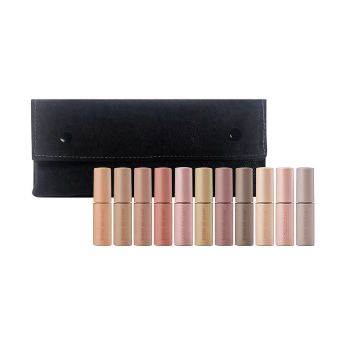 JAVIN DE SEOUL Wink Eye Shade Primer Discovery Pocket with multiple primer shades and a black carrying pouch