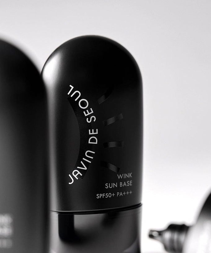 JAVIN DE SEOUL Wink Sun Base 50ml SPF50+ PA+++ product image with sleek black packaging