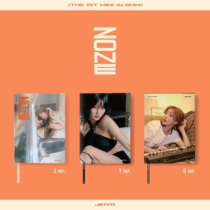 JIHYO (TWICE) The 1st Mini Album ZONE (Random Ver.) cover showing Z, Y, and O versions.
