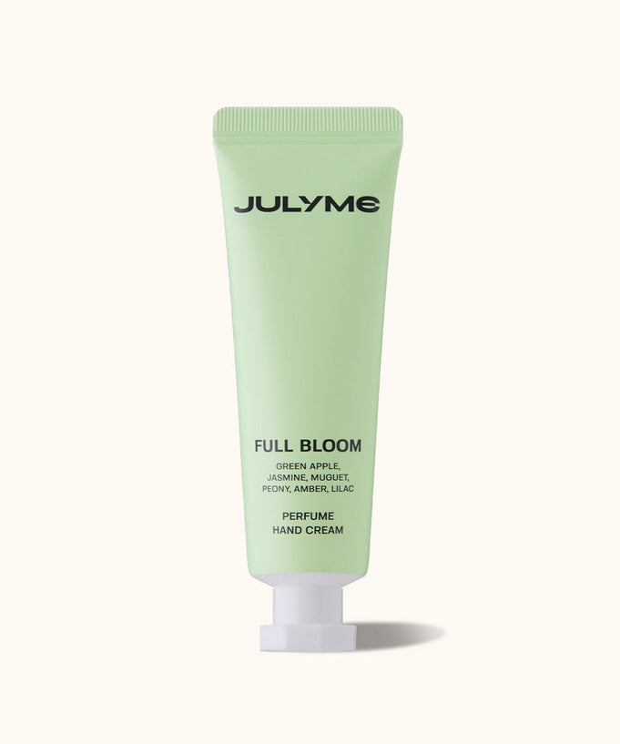 JULYME Perfume Shea Butter Hand Cream 30ml, green tube, front view.