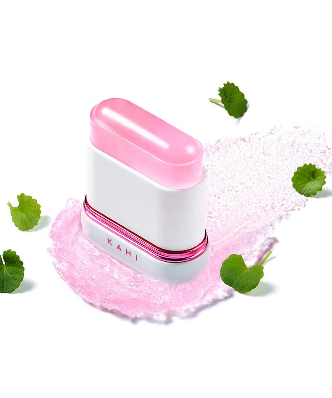 KAHI Velvet Glow Sun Stick 13.5g with soft pink hue and natural elements