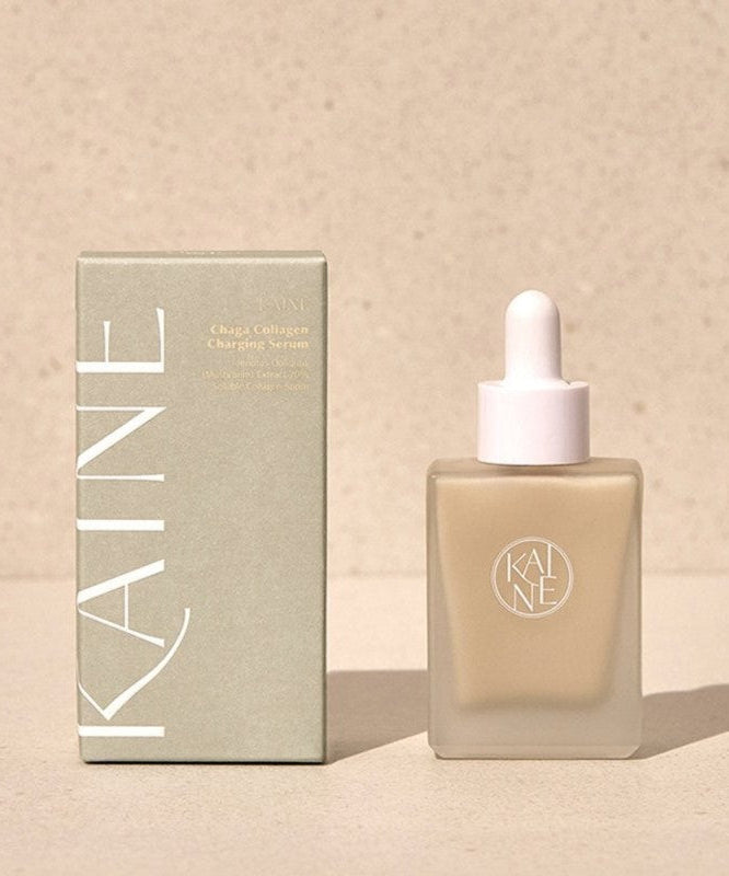 KAINE Chaga Collagen Charging Serum 30ml bottle and packaging.