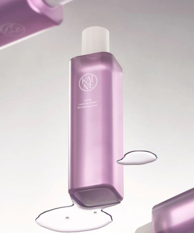 KAINE Lavender PDRN Revitalizing Toner 300ml in sleek lavender bottle