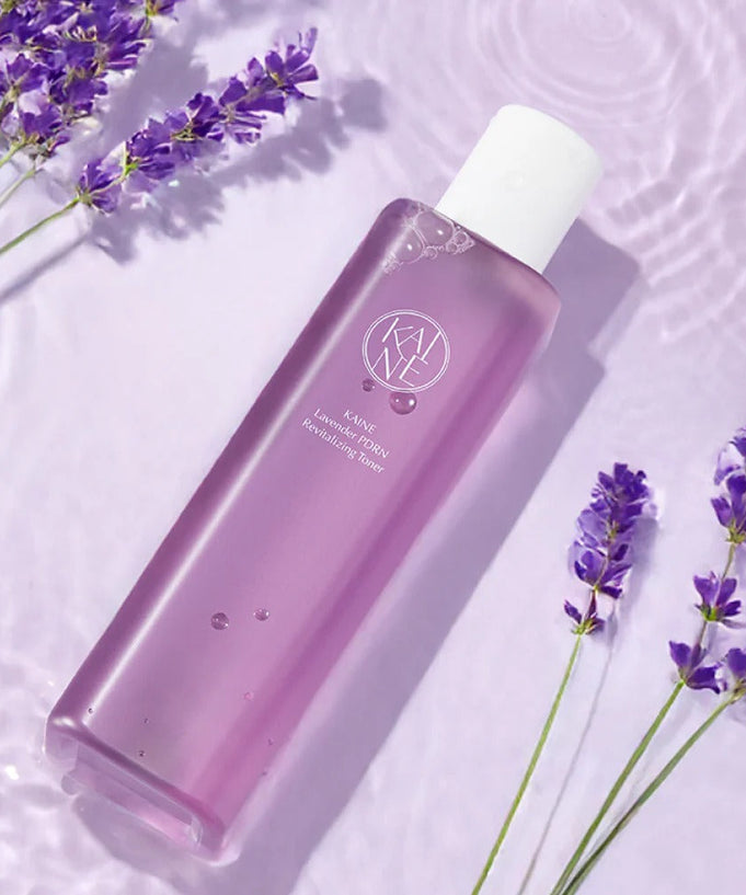 KAINE Lavender PDRN Revitalizing Toner 300ml product image with lavender flowers