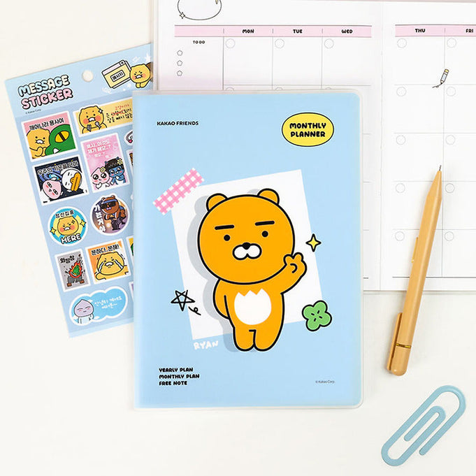 KAKAO FRIENDS Monthly Planner A5 disponible sur Ma petite Coree, ton Eshop 100% K-beauty en direct de Seoul