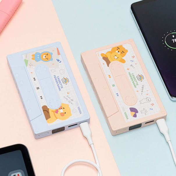 KAKAOFRIENDS Cassette External Battery 10000mAh available on Koolseoul.com, your Korean Eshop from Seoul !