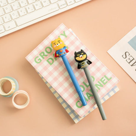 KAKAO FRIENDS KAKAOxDC Collaboration Figure Gel Pen Set available on Koolseoul.com, your Korean Eshop from Seoul !