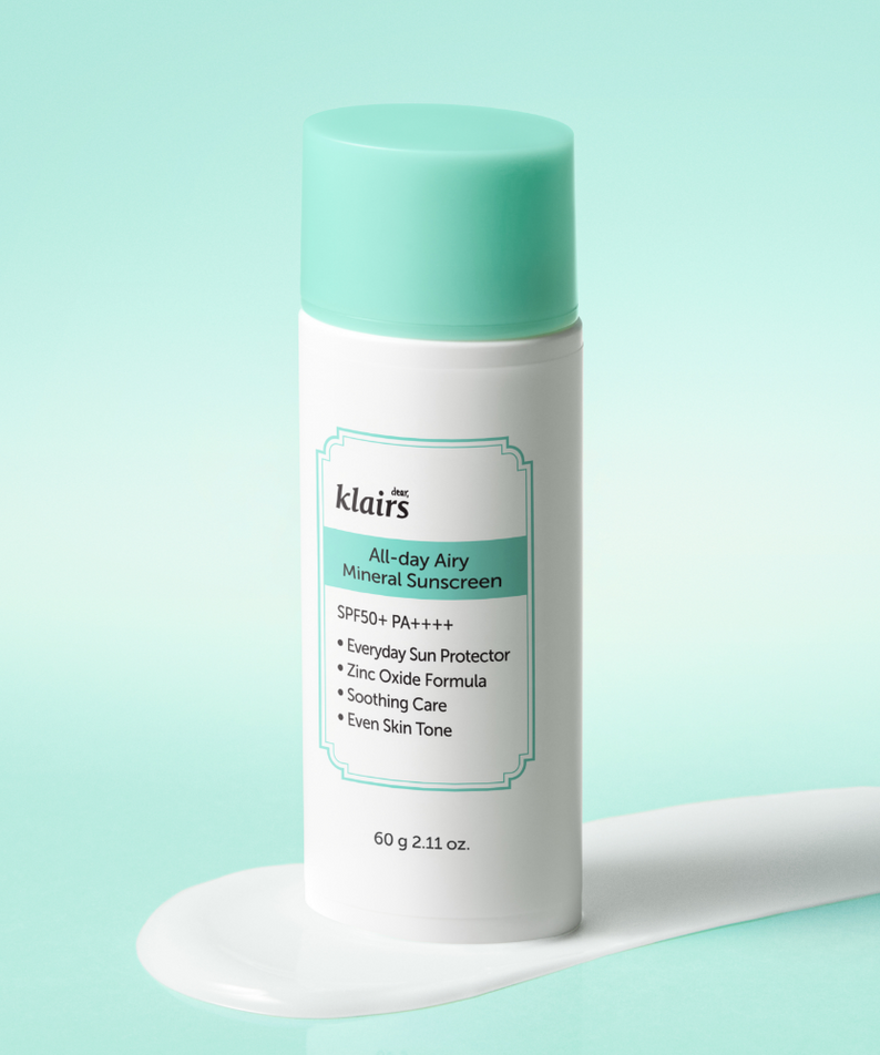 KLAIRS All Day Airy Invisible Tone-Up Sunscreen 60g (SPF50+ PA++++), everyday sun protection with a smooth, invisible finish.