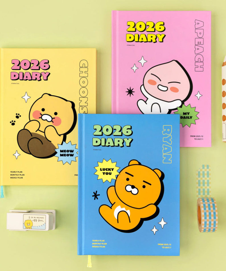 KAKAO FRIENDS Planner 2026 featuring colorful character designs, perfect for organizing your year with style and fun.
