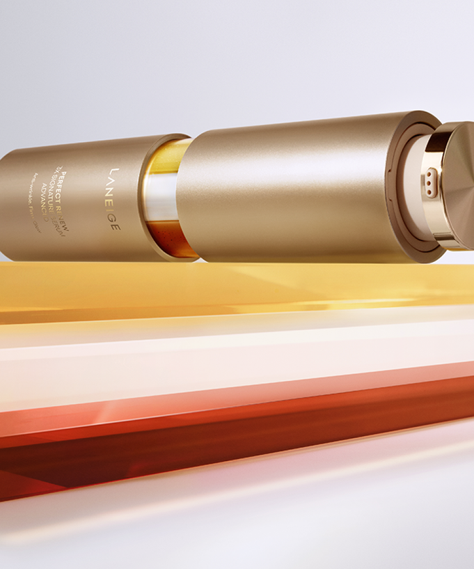 Image of LANEIGE NEW Perfect Renew 3X Serum Advanced Planning Set 40ml with elegant packaging.