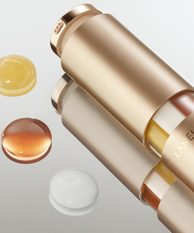 LANEIGE NEW Perfect Renew 3X Serum Advanced Planning Set 40ml with serum textures and sleek design