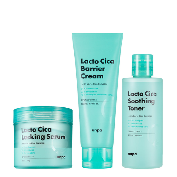UNPA Lacto Cica Full Set (Toner, Serum, Cream) available on Koolseoul.com, your Korean Eshop from Seoul !