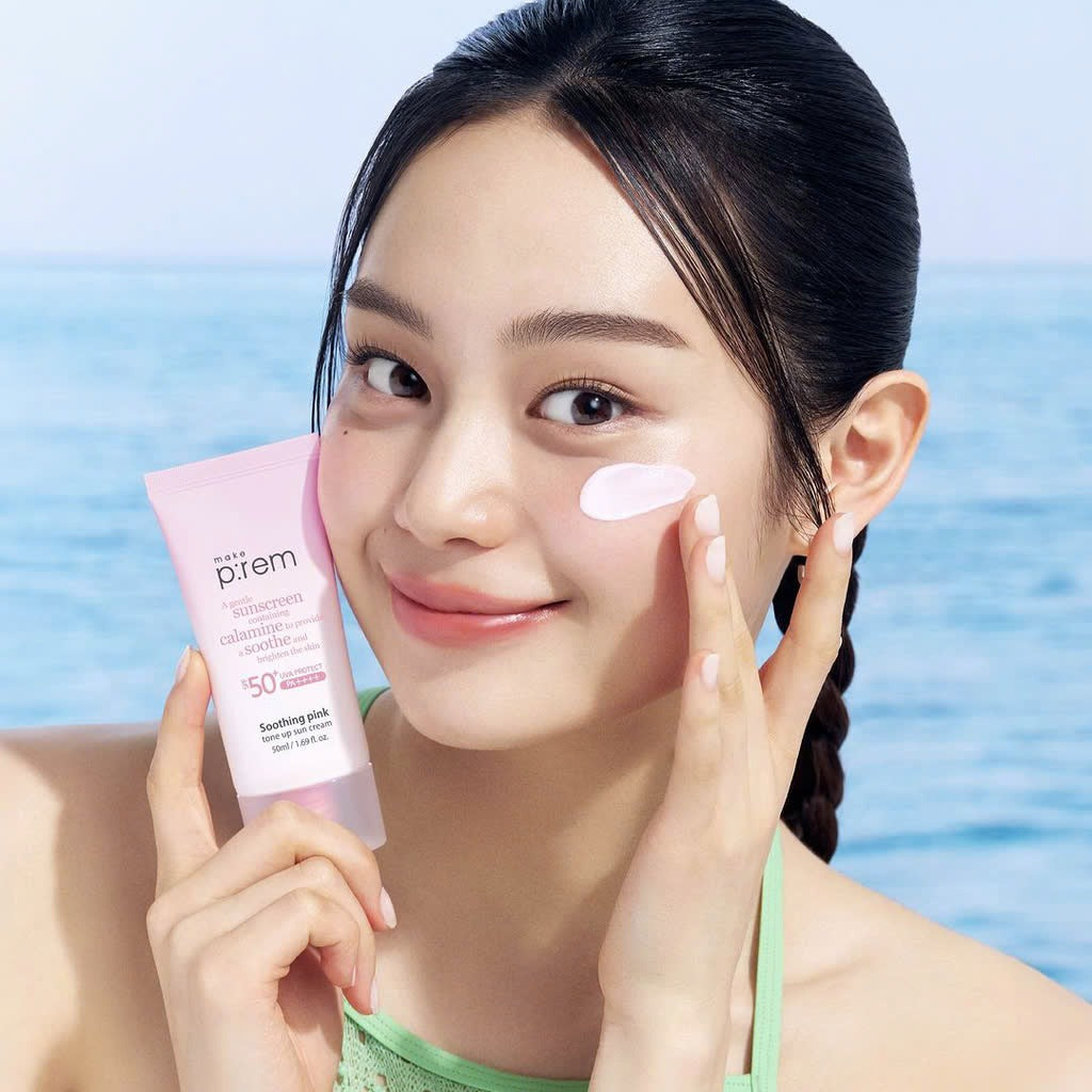 MAKE P:REM Soothing Pink Tone-Up Sunscreen SPF 50+ PA++++ 50ml