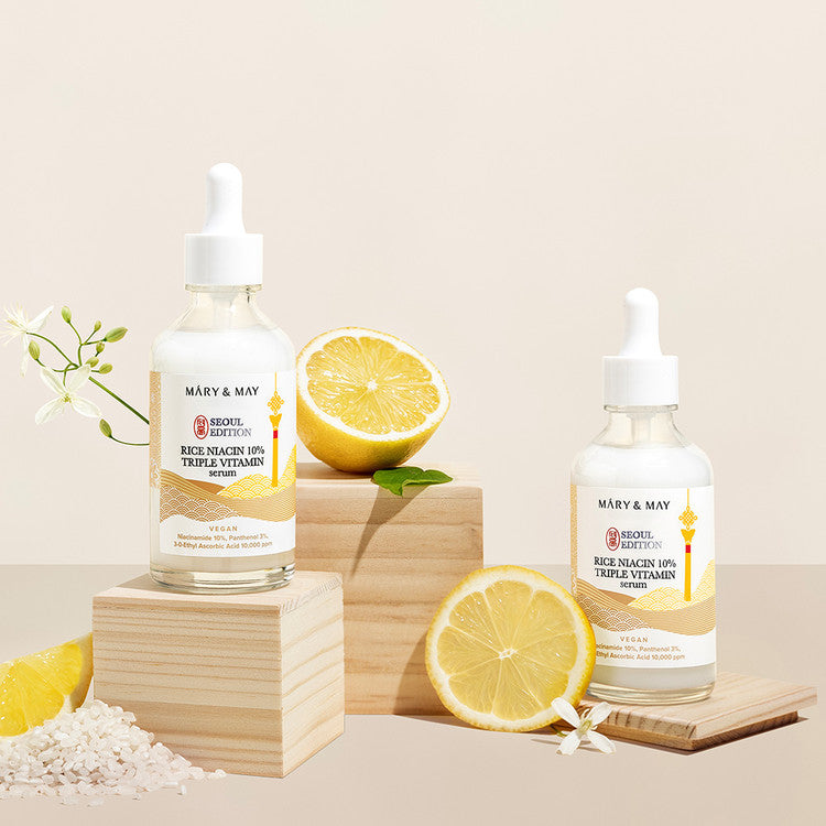 MARY & MAY Rice Niacin 10% triple Vitamin Serum disponible sur Ma petite Coree, ton Eshop 100% K-beauty en direct de Seoul