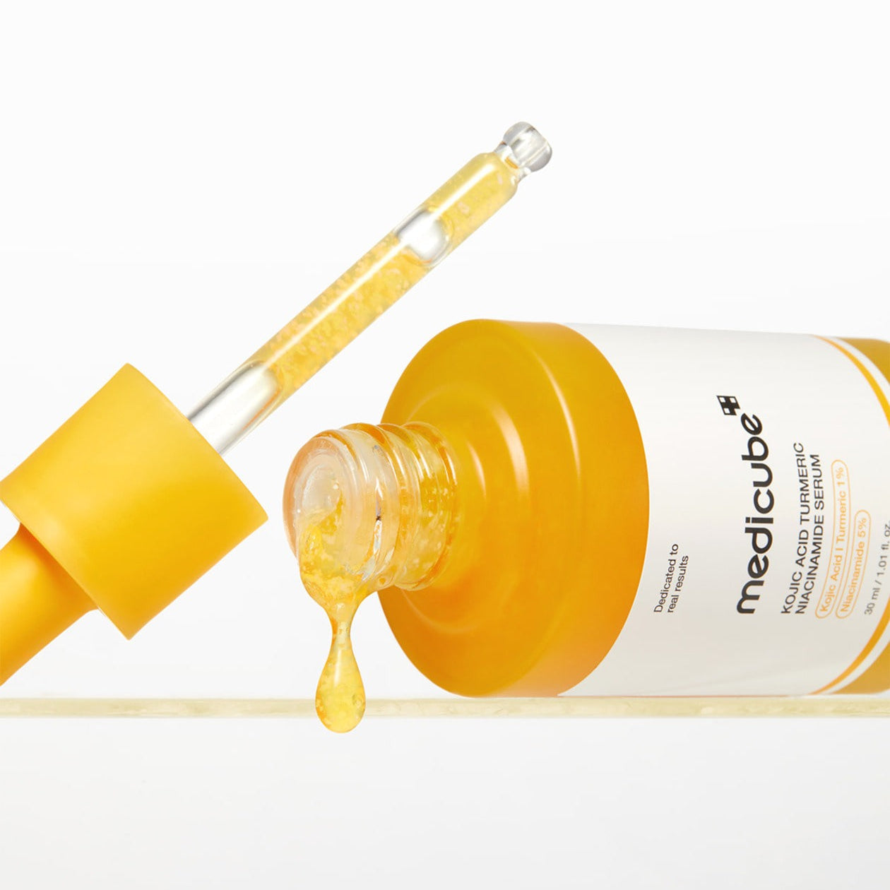 MEDICUBE Kojic Acid Turmeric Vita Serum 30ml bottle with dropper