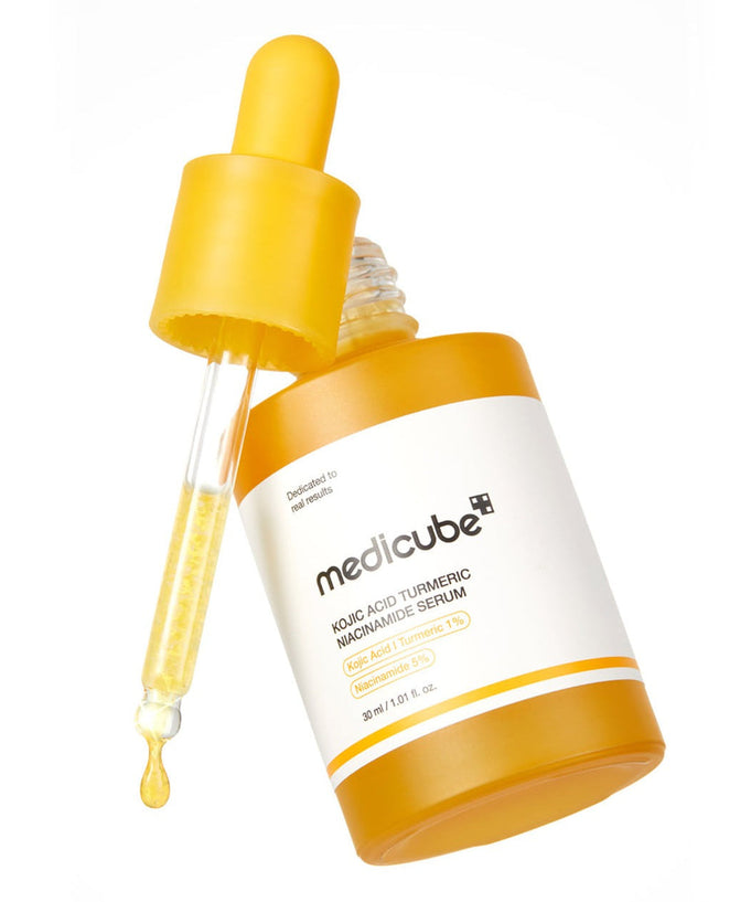 MEDICUBE Kojic Acid Turmeric Vita Serum 30ml bottle and dropper