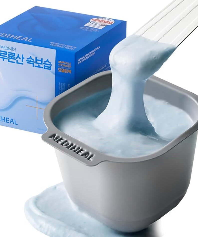MEDIHEAL Derma Modeling Pack [Hyaluronic Acid Moisturizing] product image with modeling pack and packaging