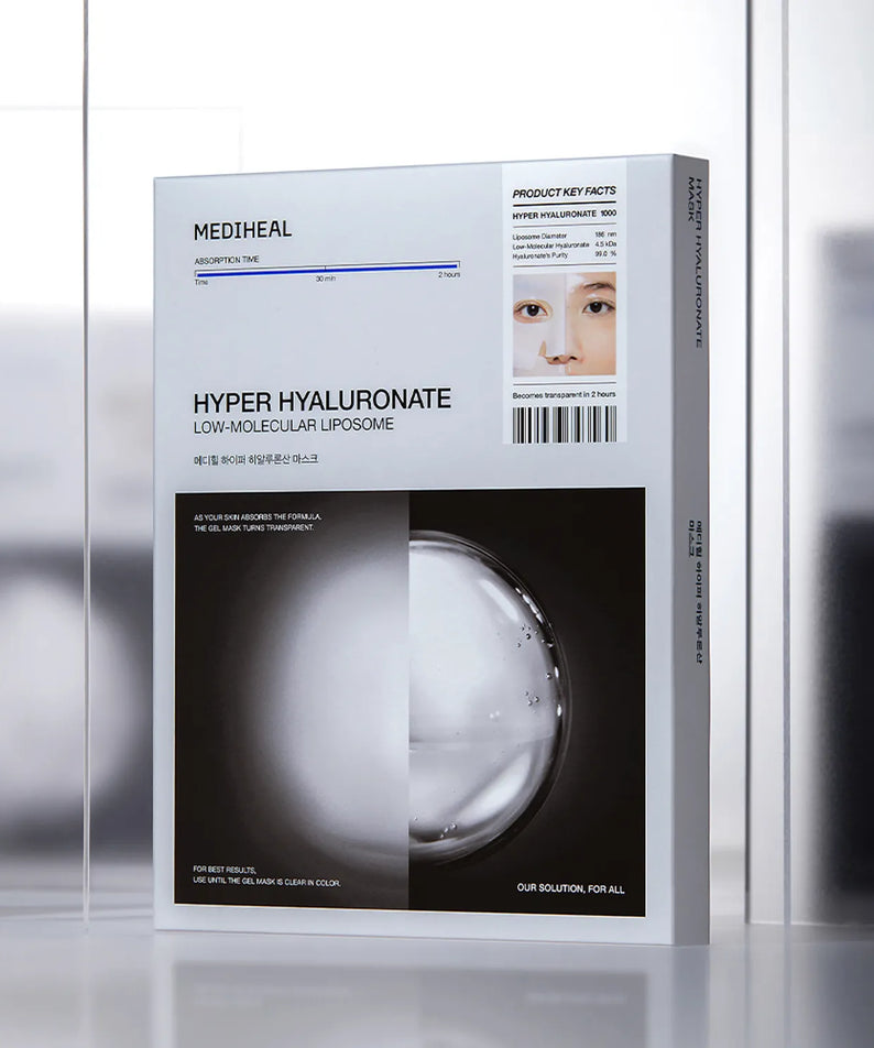 MEDIHEAL Hyper Collagen mask packaging display
