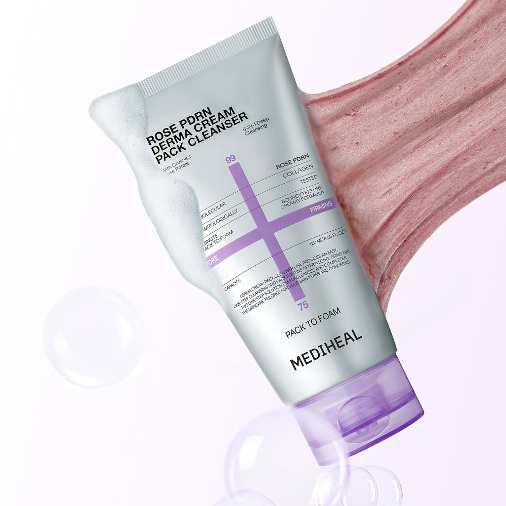 Mediheal Rose Pdrn Derma Cream Pack Cleanser 120ml