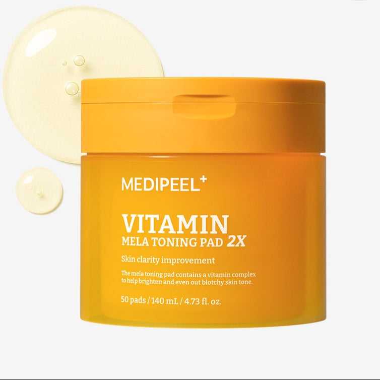MEDIPEEL Vitamin Mela Toning Pads 2X 140ml 50sheets packaging
