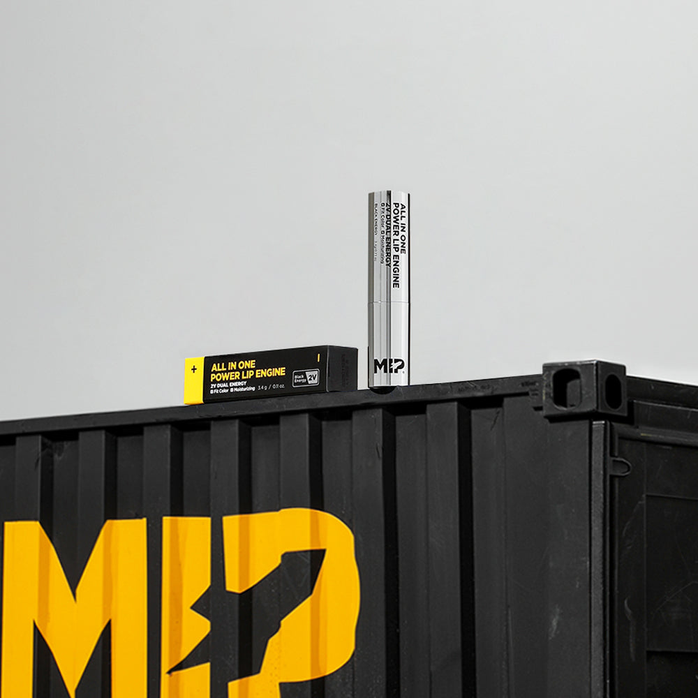 MIP All-in-One Power Lip Enging Color Lip Balm 3.4g on black yellow container, Gentleman Korea men's Korean skincare product