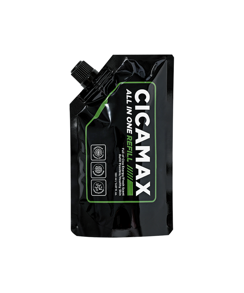 MIP Cicamax Sensitive All-in-One Lotion Set + Refill black refill pouch product image Gentleman Korea for men skincare