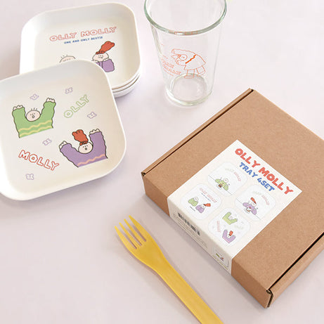 MONOLIKE Olly Molly Tray Set 2 available on Koolseoul.com, your Korean Eshop from Seoul !