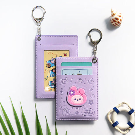 BT21  Leather Patch Card Holder (Vacance)