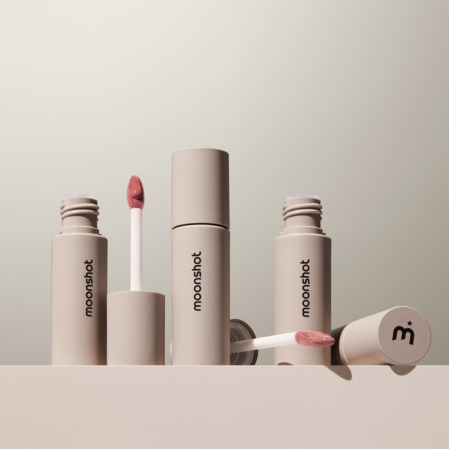 MOONSHOT Conscious Fit Melow Lip Tint in various shades on display
