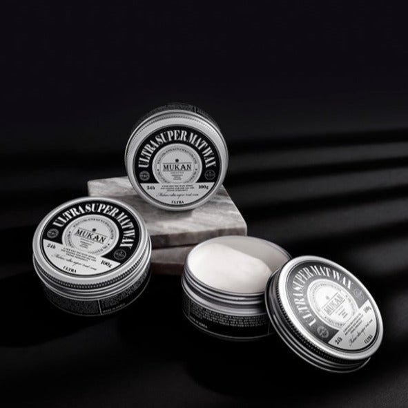 MUKAN Ultra Super Mat Wax 100g - Gentleman Korea premium Korean men's styling wax, matte finish, travel-size grooming product