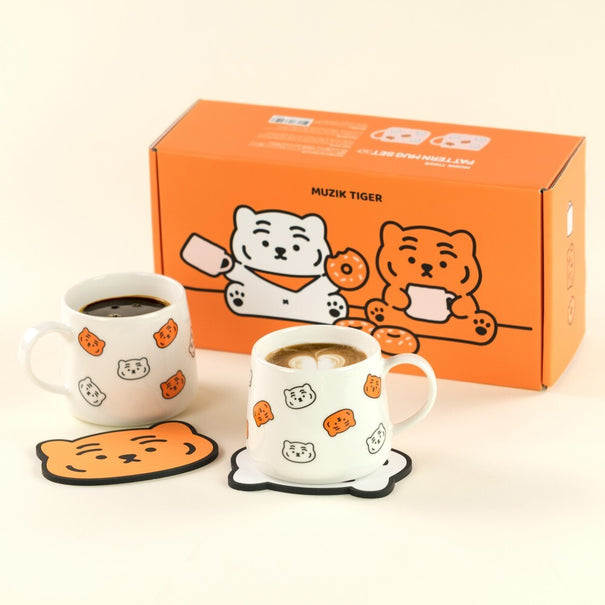 MUZIK TIGER Pattern Mug Cup Set available on Koolseoul.com, your Korean Eshop from Seoul !