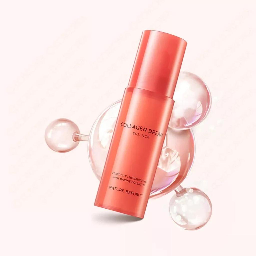 NATURE REPUBLIC Collagen Dream 70 Essence 40ml product image with collagen-enriched formula in a stylish bottle.