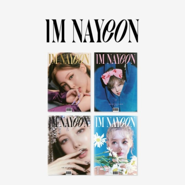 NAYEON (TWICE) I'm Nayeon 1st Mini Album (Random Ver.) cover art featuring four diverse album designs.