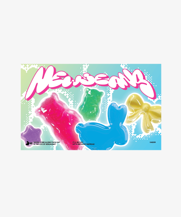 NEWJEANS NJ Get Up STICKY NOTES with colorful designs and playful graphics on packaging.