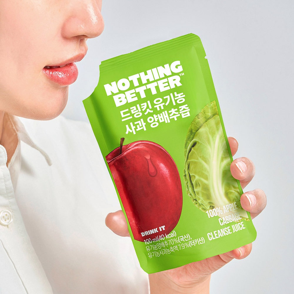 NOTHING BETTER Drinkit Organic Applr Cabbage Juice 100ml 24 Packets