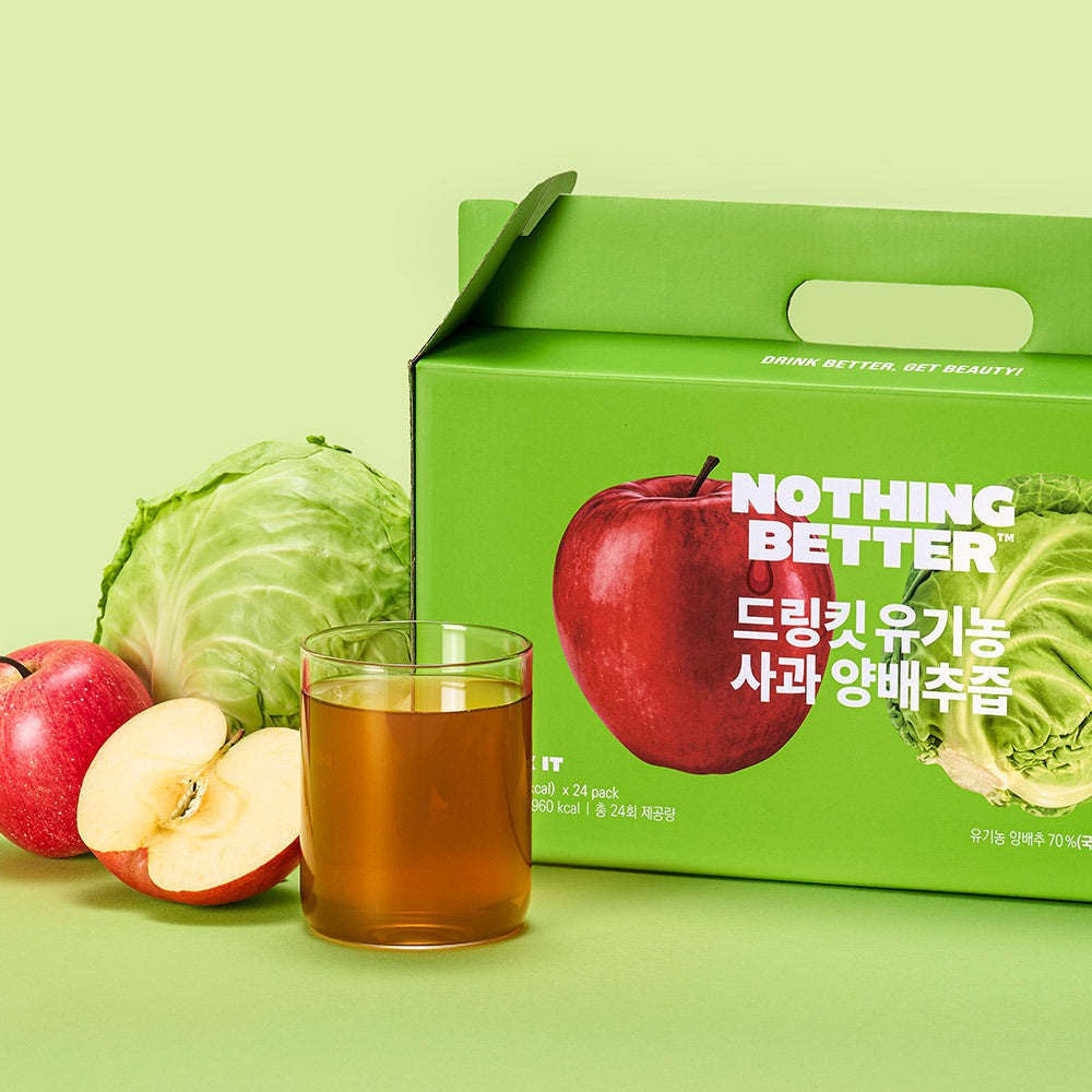 NOTHING BETTER Drinkit Organic Applr Cabbage Juice 100ml 24 Packets