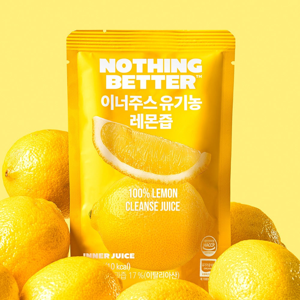 NOTHING BETTER Inner Juice 100% Lemon Cleanse Juice 100ml (X24)