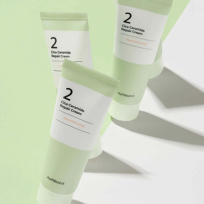 NUMBUZIN No.2 Cica Ceramide Repair Cream product packaging on display.