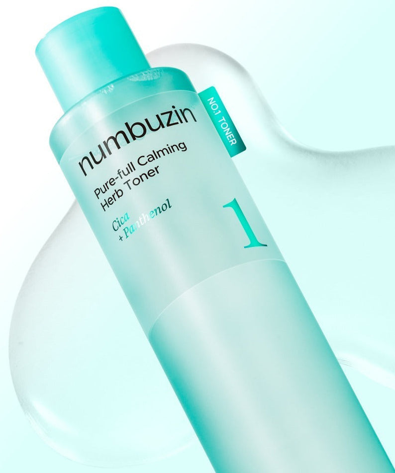 Image of NUMBUZIN No.1 True Clear Toner 300ml bottle on a light background.