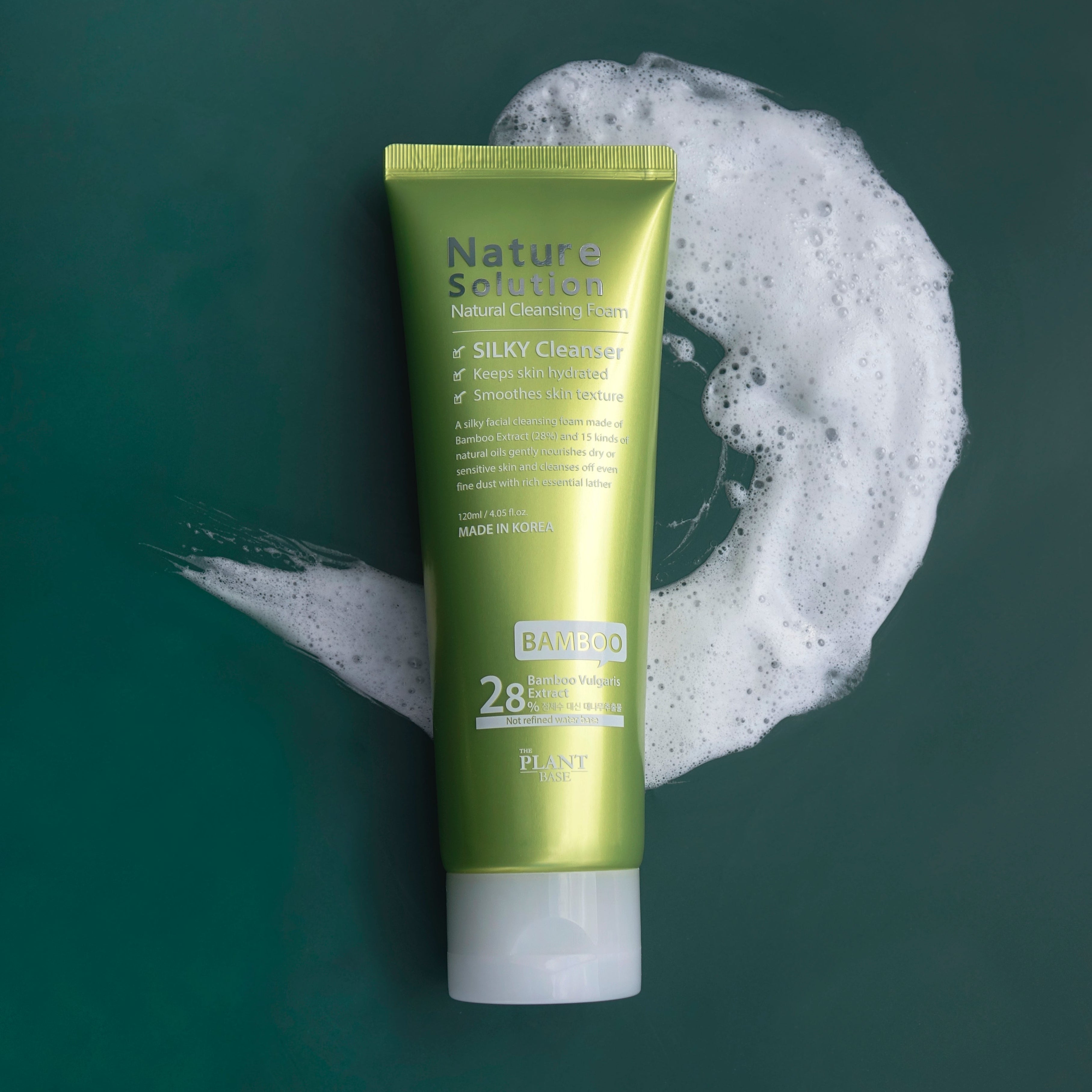THE PLANT BASE Nature Solution Natural Cleansing Foam 120ml available on Koolseoul.com, your Korean Eshop from Seoul !