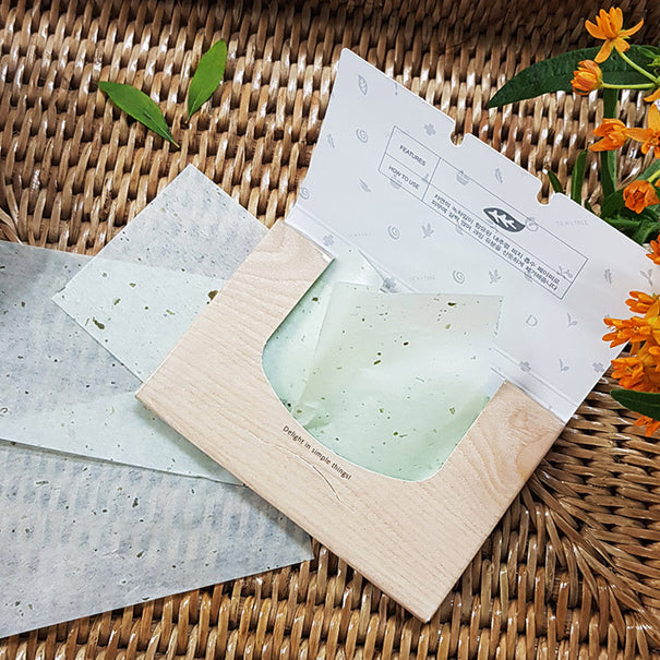 DEWYTREE Nature Source Green Tea Mattifying Linens (50 Sheets) available on Koolseoul.com, your Korean Eshop from Seoul !