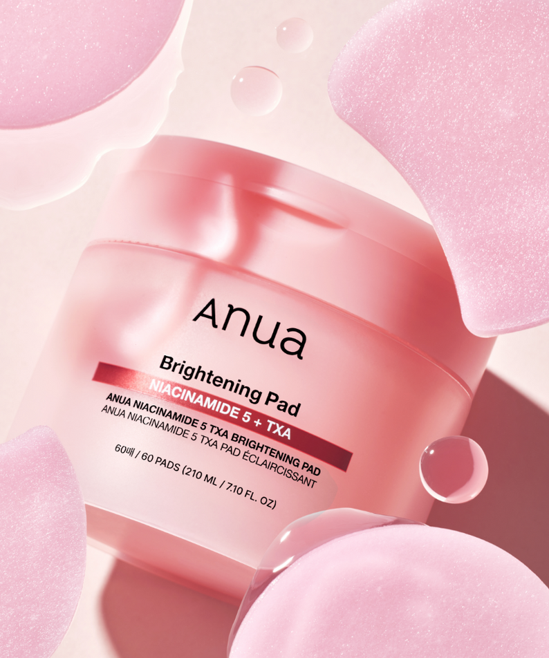 ANUA Niacinamide 5 TXA Brightening Pad 60 Pads in pink packaging