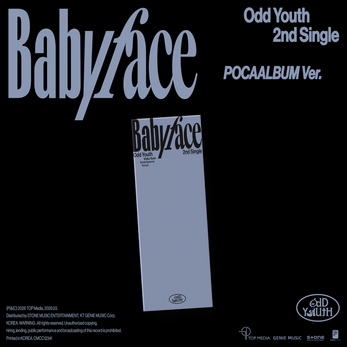 ODD YOUTH - 2nd Single [Babyface] (POCA ALBUM Ver.) - Kpop A | Kool Seoul - Buy Kpop Albums Online