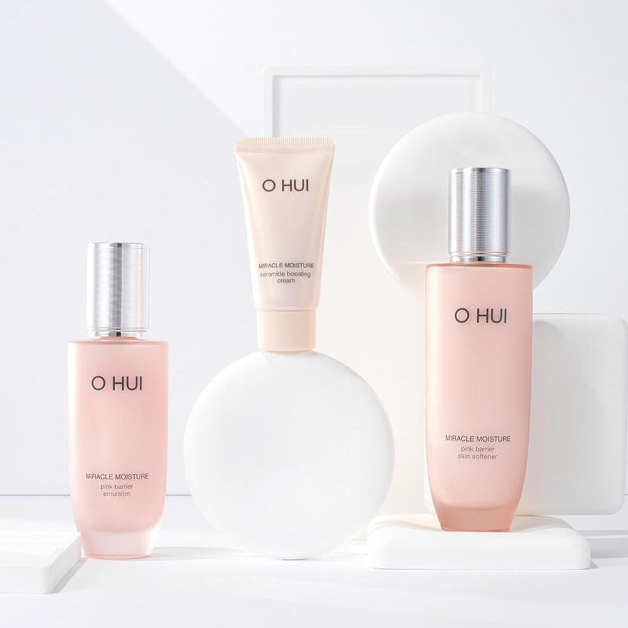 Ohui Miracle Moisture Pink Barrier Basic Set (Softener, Cream, Emulsion)
