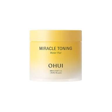 OHUI Miracle Toning Water Pads 70 sheets in yellow and white packaging