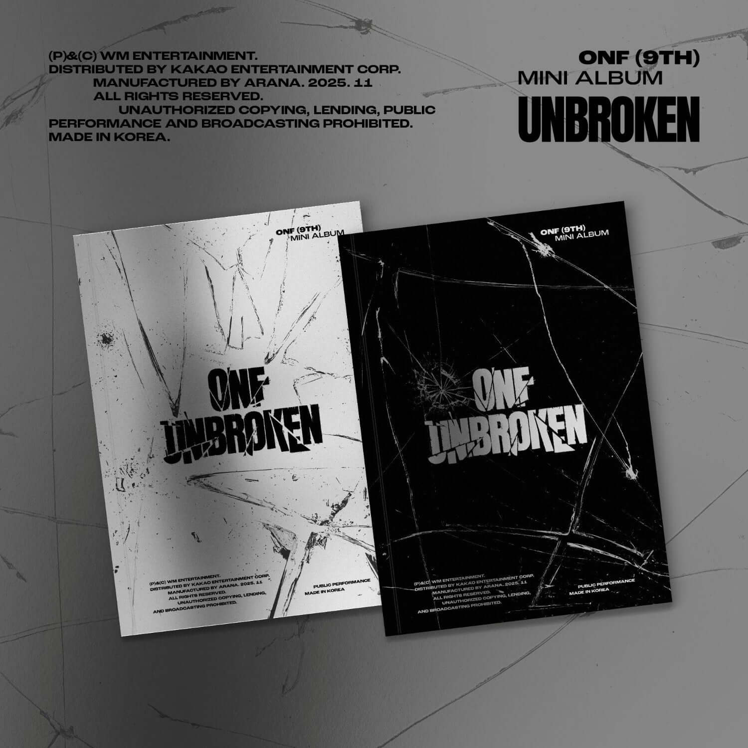 ONF - 9TH MINI ALBUM [UNBROKEN] (SILENCED / NO RETREAT VER.) | Kool Seoul - Buy Kpop Albums Online