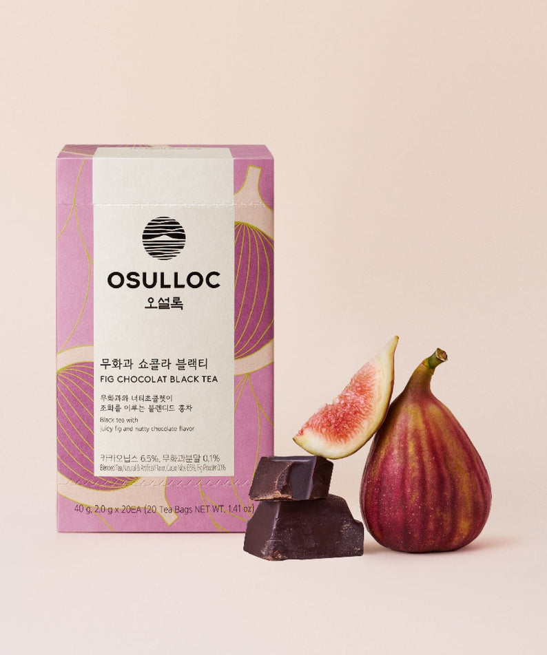 OSULLOC Fig Chocolate Black Tea 20 P box with figs and chocolate pieces
