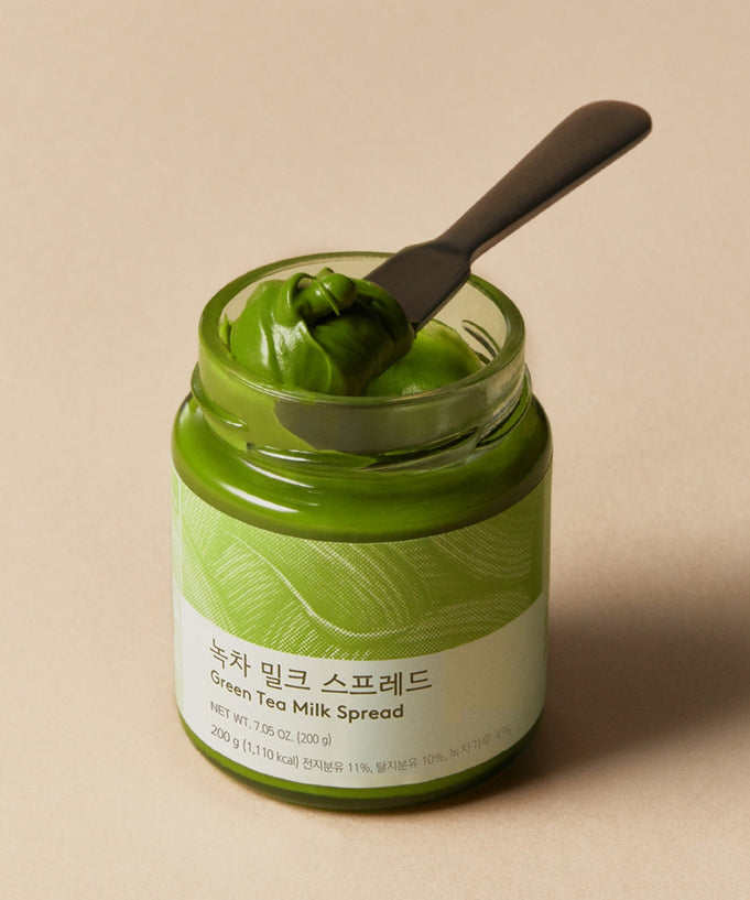 OSULLOC Green Tea Milk Spread 200g jar with spreader