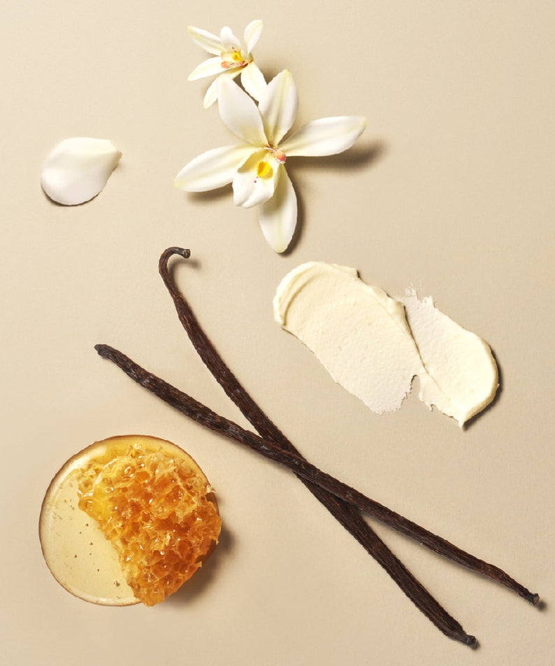 OSULLOC Vanilla Honey Black Tea 20 P ingredients including vanilla flowers and honeycomb