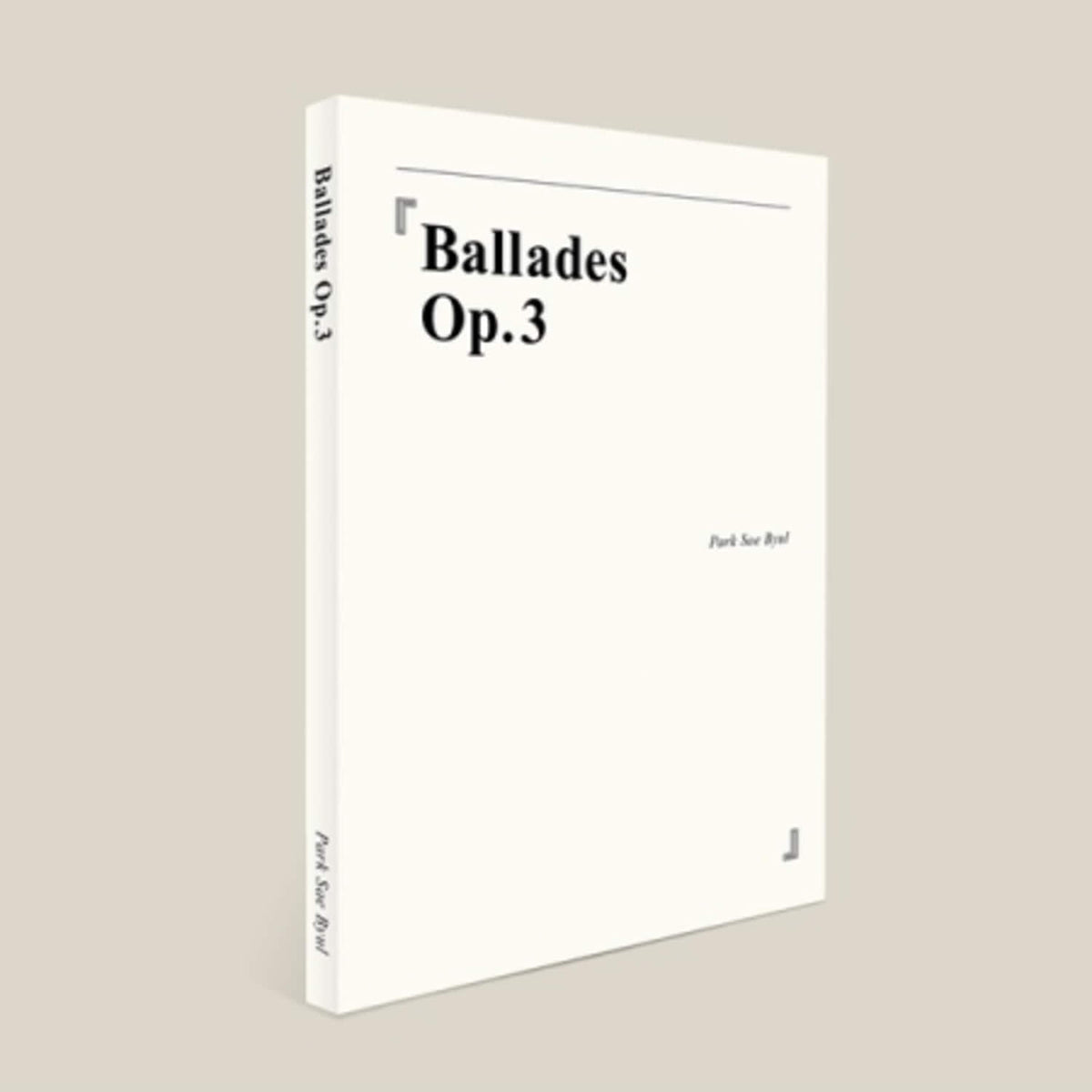 PARK SAEBYUL - 3rd Album [BALLADES OP.3] - Kpop Album | Kool Seoul - Buy Kpop Albums Online